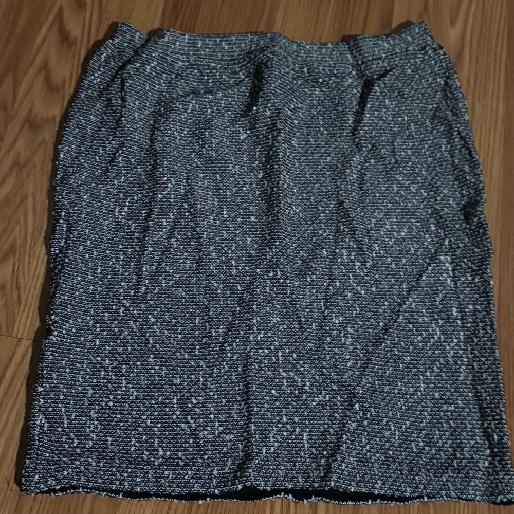 Vintage St John's Collection by Marie Gray Black White Tweed Pencil‎ Midi Skirt